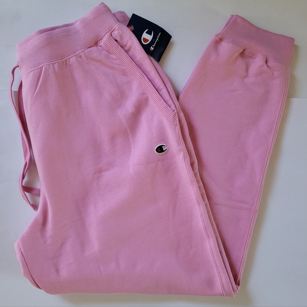 Womens Champion powerblend sweatpants fleece joggers Plus Size 1X Pink